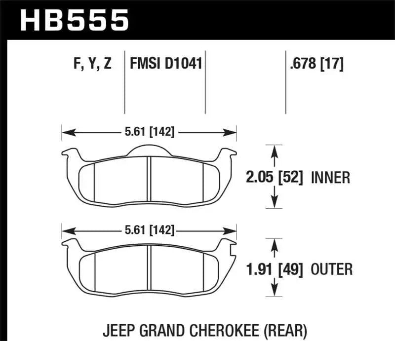 Hawk 06-10 Jeep Commander / 05-10 Grand Cherokee / 05-10 Armada / 04 Pathfinder / 04-10 Tital 5.6L / 