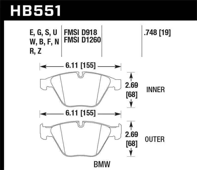 Hawk Performance HB551Z.748