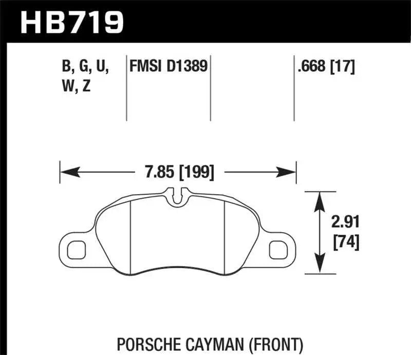 Hawk 09-11 Porsche 911 Carrera / 13-16 Porsche Boxster DTC-60 Race Front Brake Pads 