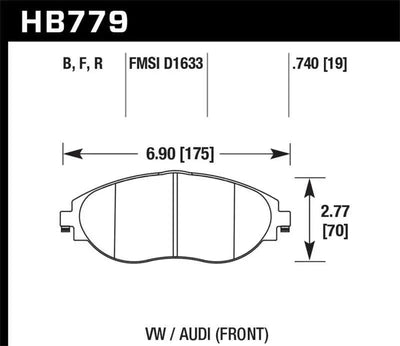 Hawk Performance Hawk 13-17 Volkswagen CC HP+ Front Brake Pads