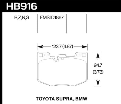 Hawk 2020 Toyota Supra / 19-20 BMW Z4 HP+ Street Front Brake Pads - Enhancing stopping power with high performance street compound, durable with less brake dust, ideal for RV, Automotive, Powersports, off-road, marine, exterior, truck accessories, interior, truck bed, RV parts, Truck & Automotive, Parts, Brakes, Rotors & Pads, AVADA - Best Sellers