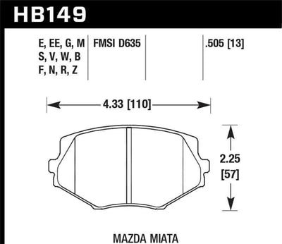 Hawk Performance HB149N.505