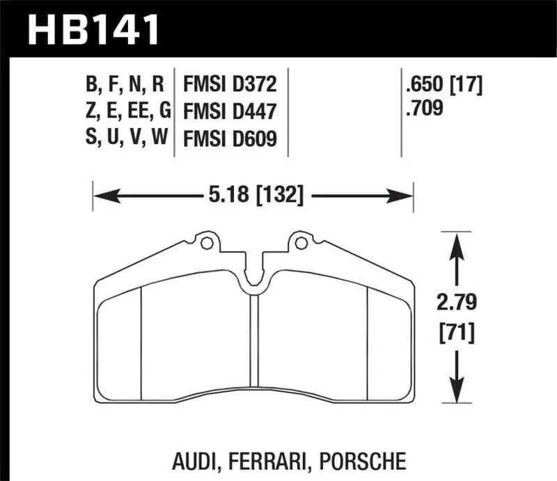 Hawk Performance Hawk 94-96 Ferrari 456GT Rear / 91-94 Porsche 911 Rear / 94-98 Porsche 911 Front / 86-91 Porsche 928