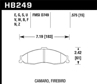 Hawk Performance HB249N.575