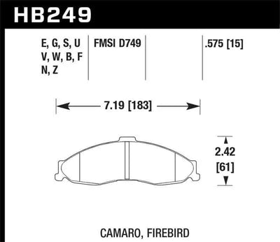 Hawk Performance HB249N.575