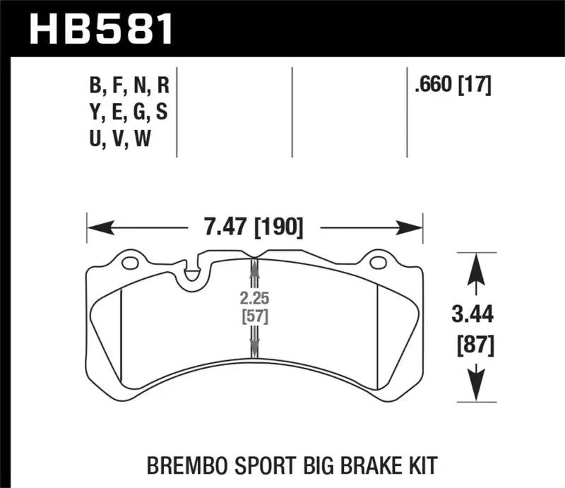 Hawk Brembo Caliper Family J/N HPS 5.0 Brake Pads - Truck & Automotive