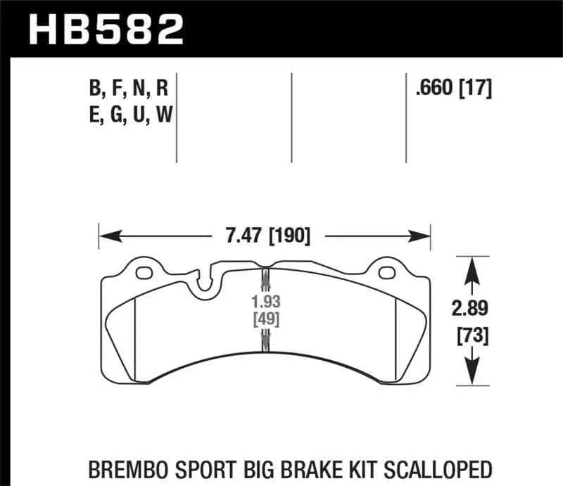 Hawk Performance HB582B.660