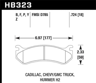Hawk Performance Hawk Chevy / GMC Truck / Hummer LTS Street Rear Brake Pads