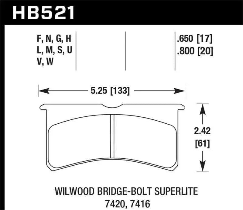 Hawk Performance HB521N.800