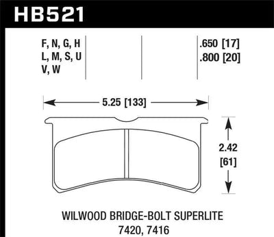 Hawk Performance HB521N.800