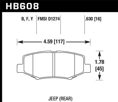 Hawk Performance HB608F.630