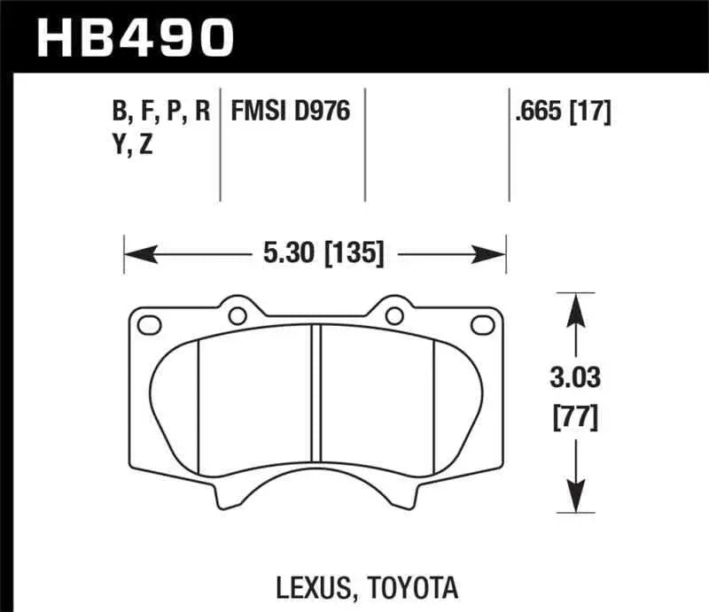 Hawk Performance HB490F.665