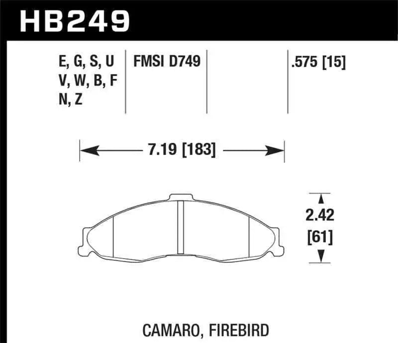 Hawk Performance HB249F.575