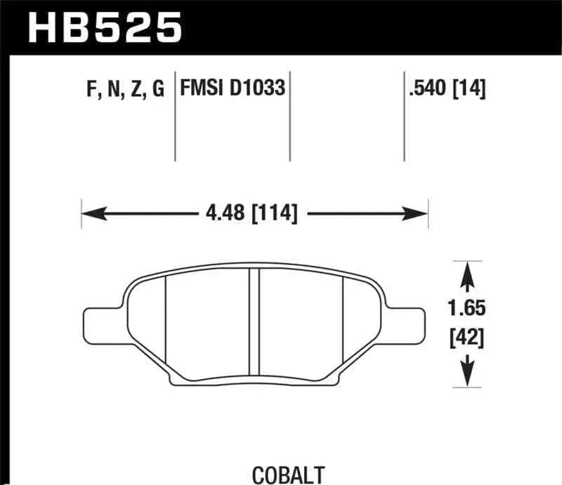 Hawk Performance HB525F.540