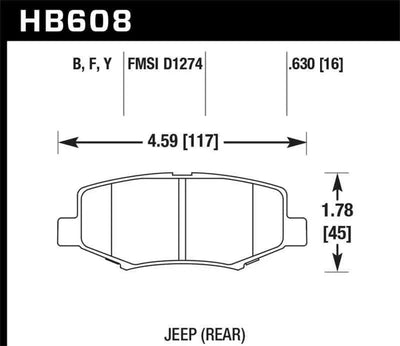 Hawk Performance HB608F.630