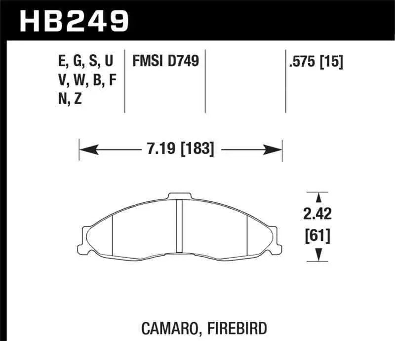 Hawk Performance HB249F.575