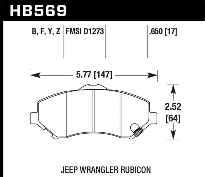 Hawk Performance HB569F.650