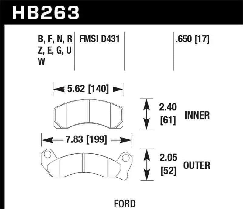 Hawk Performance HB263Z.650