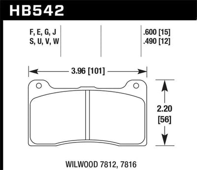 Hawk Performance HB542U.600