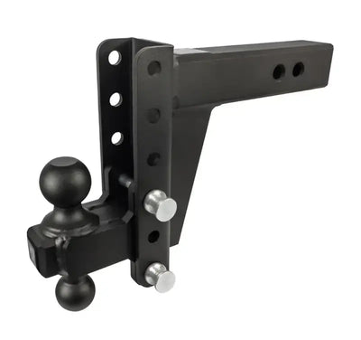 HD256 Bulletproof 2.5' Heavy Duty 6' Drop/Rise hitch with dual balls, robust steel construction, ideal for RV, automotive, powersports, off-road, marine, exterior, truck accessories, interior, truck bed, and RV parts. Towing & Hitches, Winches & Hitches, Towing | Trailer | Axles | Brakes | Boat, AVADA - Best Sellers