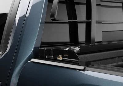 BackRack Headache Rack Frame Only; Horizontal Bar; Black Powder Coated Steel; Mounted on Truck Bed; Compatible with Tonneau Cover
