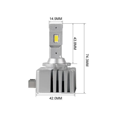 Headlight Bulb D1; LED Bulb; 45 Watt; 9 To 16 Volt; Cool White Beam Color; 10000 Lumens; 6500K Light Color Temperature; 360 Degrees Beam Angle; Set Of 2 - RV and Auto Parts