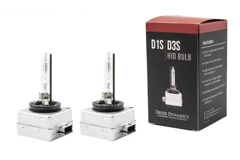 Headlight Bulb D3S HID Bulb; Cool White; 9 To 16 Volt; Plug And Play Connector; 6000K Bulb Color Temperature; 3200 Lumens; Set Of 2 - RV and Auto Parts
