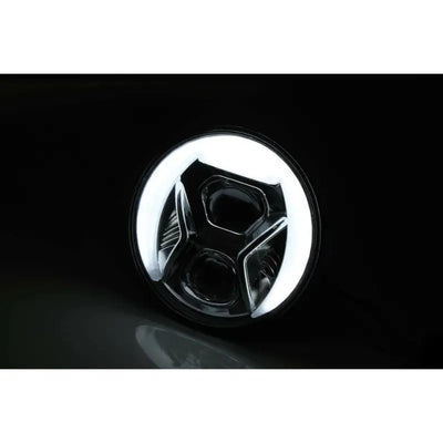 HIGHSIDER Headlight Type 8 Adaptive Led 7" Chrome for Powersports