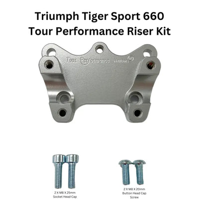Handlebar Risers Silver Tri - HELIBARS
