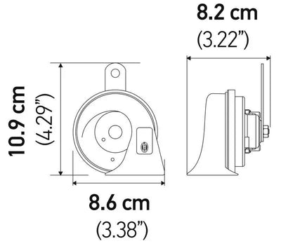 Hella 12V Twin Trumpet Horn Kit with Bracket - Toyota 