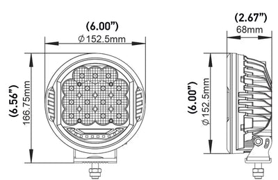 Hella 500 LED Driving Lamp - Single - 358117161