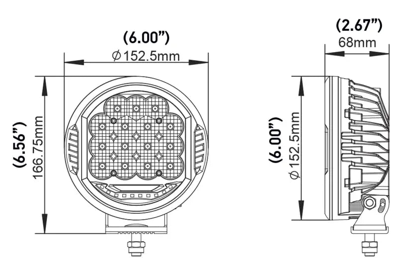 Hella 500 LED Driving Lamp - Single - 358117161