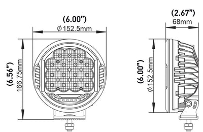 Hella 500 LED Driving Lamp - Single - 358117161
