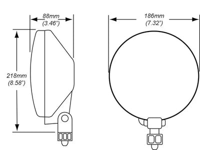 Hella 700FF H3 12V/55W Halogen Driving Lamp Kit - 010032801