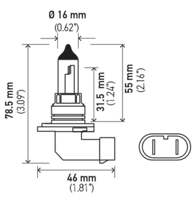 Hella 9006 12V 55W Halogen Bulb - Truck & Automotive