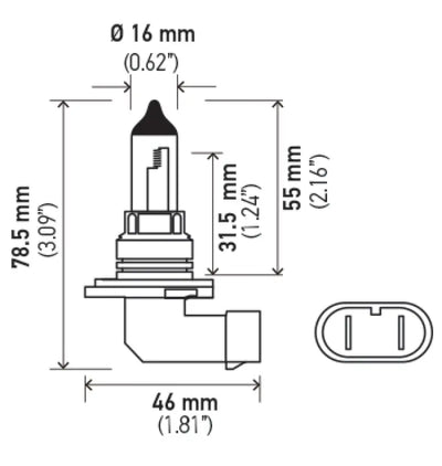 Hella 9006 12V 55W Xen White Bulb (Pair) - Powersports