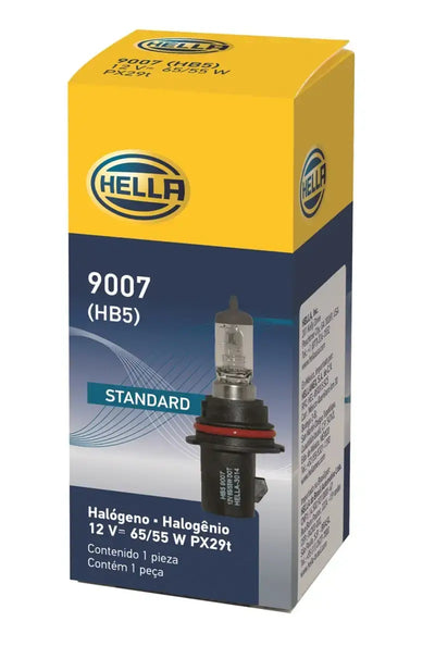Hella 9007 HB5 12V 65/55W halogen bulb PX29t in packaging for your car headlights