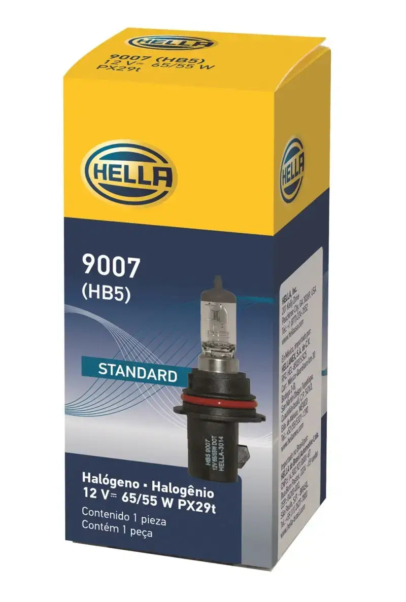 Hella 9007 HB5 12V 65/55W halogen bulb PX29t in packaging for your car headlights