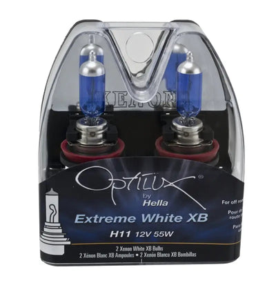 Hella H11 12V 55W Xenon White XB Bulb (Pair) - Truck & Automotive