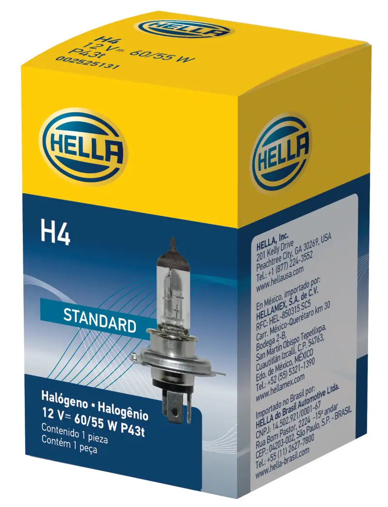 Hella Halogen H4 12V 60/55W Bulb - Powersports