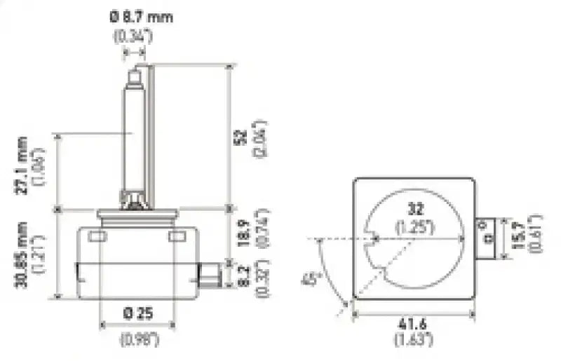 Hella Xenon D1S Bulb PK32d-2 85V 35W 5000k - Truck & Automotive