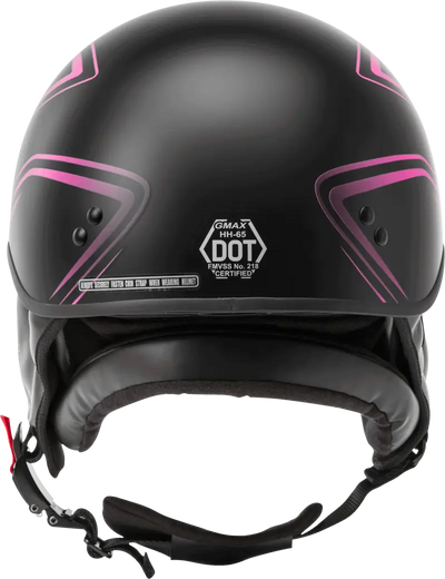 Hh 65 Half Helmet Torque Naked Matte Black/Pink Xs 