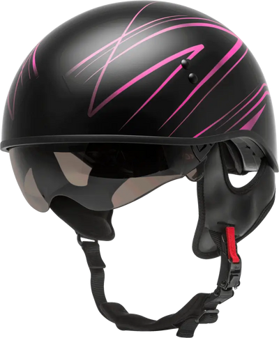 GMAX Hh 65 Half Helmet Torque Naked Matte Black/Pink Xs