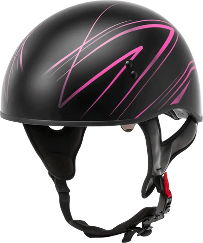 Hh 65 Half Helmet Torque Naked Matte Black/Pink Xs 
