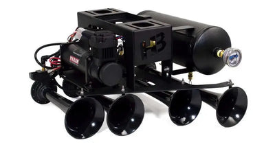 Black air compressor with four horns for the HK-S4-244K Hornblaster Conductor’s Special 244K