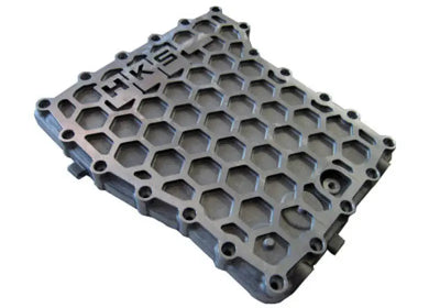 HKS black hexagonal grille air intake for GT-R transmission oil pan