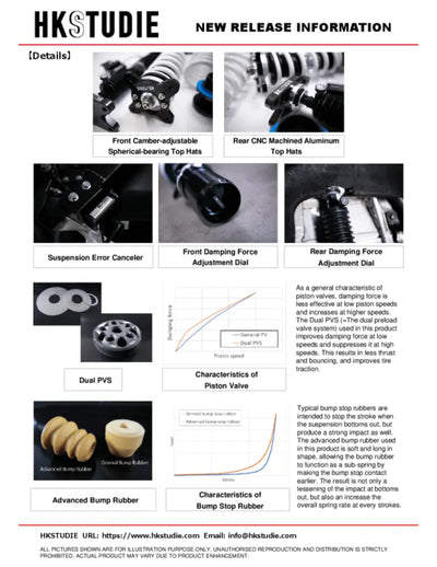 HKS HKSTUDIE SUSPENSION with CANCELLER for G80/G82 - Suspension