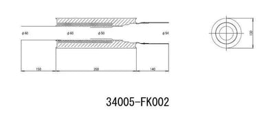 HKS Universal Stainless Hi Power 130mm Titanium Muffler 