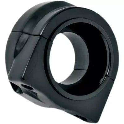 Glossy black two-piece handlebar clamp for HAWG HALTERS HTHA-DC-A01 dual cable throttle housing