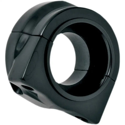 Gloss black two-piece handlebar clamp for HTHA-DC-A01 Hawg Halters dual cable throttle housing